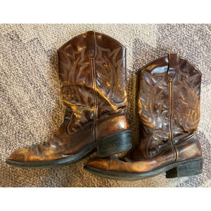 VTG‎ Men's Sz 11 Boots RANGER Brown Distressed Boots Oil Resistant ANSI WESTERN